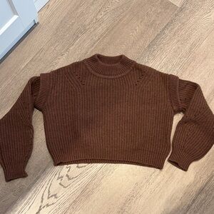 Hardly worn La Ligne crop brown sweater - cashmere and wool
